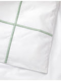 Yves Delorme stripe-embroidered cotton double duvet cover (British brand)