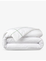 selfridges Yves Delorme Athena Veronese Stripe-Embroidered Cotton Duvet Cover Double- Buy online at McGrocer
