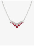 Chaumet 0.23ct diamond ruby pendant necklace, imported from the UK