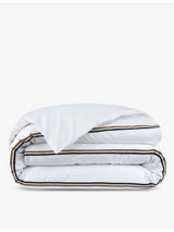 selfridges BOSS B-linea Contrast-Piping Cotton Duvet Cover- Buy online at McGrocer
