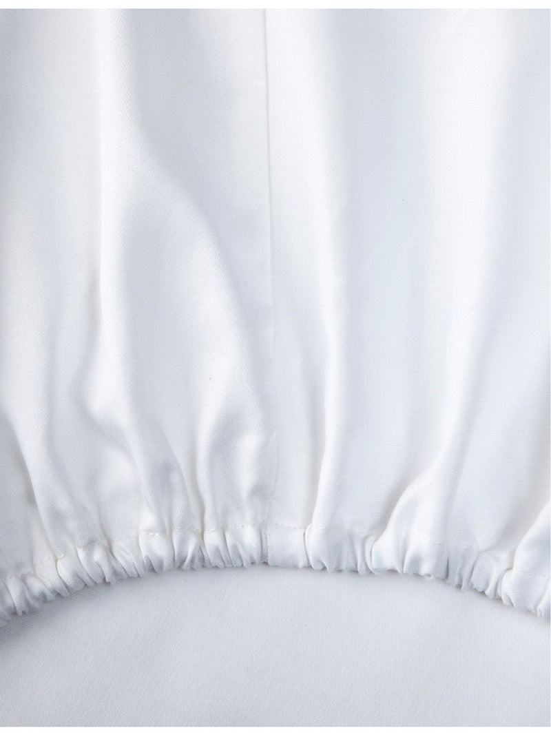 BOSS B-linea cotton fitted sheet contrast piping - British product
