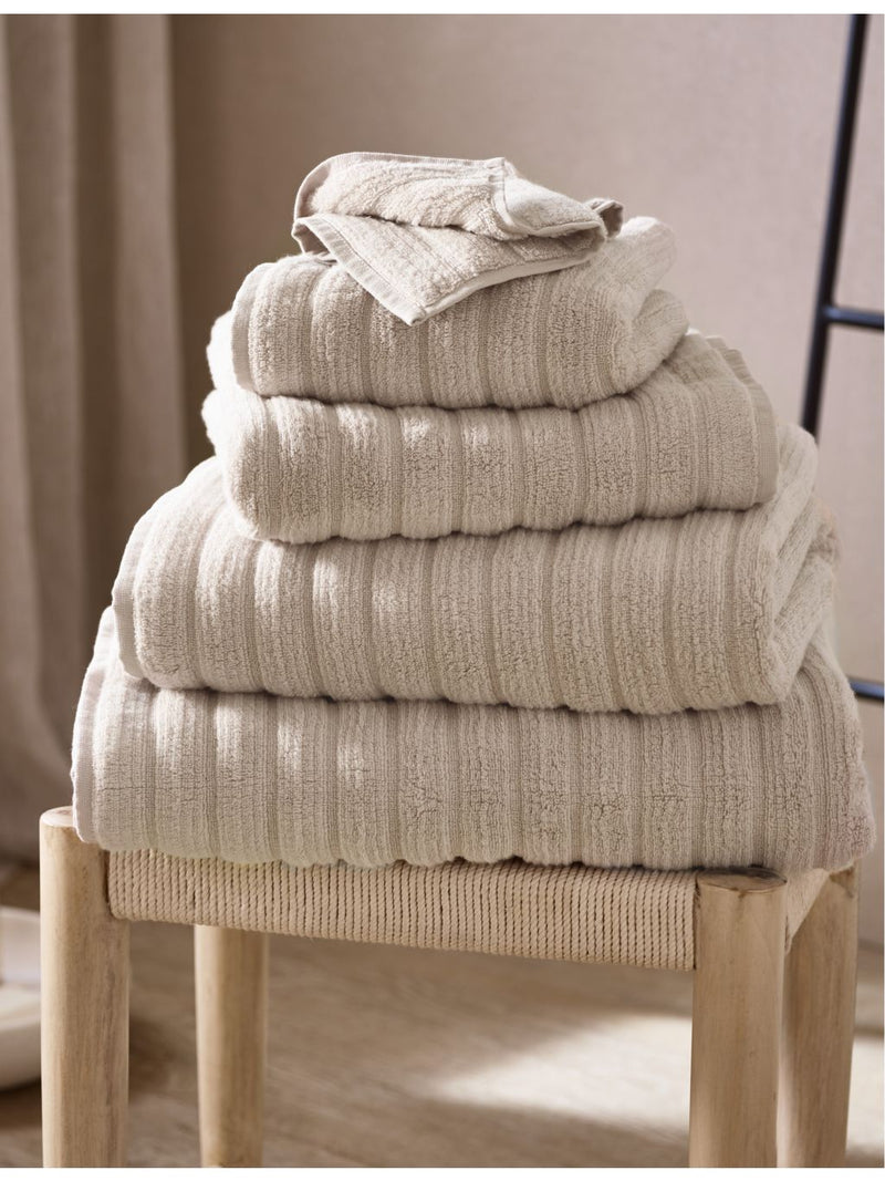 The White Company ribbed hydrocotton towels (British brand)