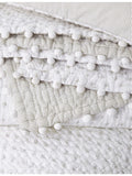 The White Company Brittany dot-print cotton cushion 50cm (British brand)