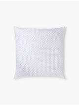 selfridges The White Company Brittany Dot-Print Medium Square Cotton Cushion 50cm x 50cm- Buy online at McGrocer