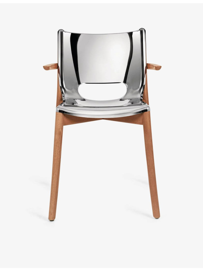 Alessi Monoshell mirrored-steel chair 81cm (British brand)