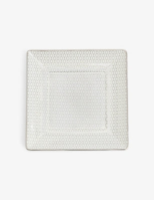 Wedgwood Gio Gold Platinum bone china tray 15cm, imported from the UK