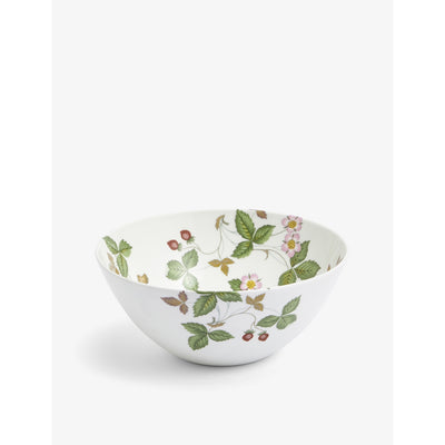 selfridges Wedgwood Wild Strawberry Floral Pattern Bone China Bowl 16cm- Buy online at McGrocer