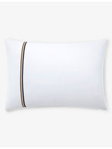 selfridges BOSS Blinea Stripe-Print Cotton Pillowcase 50cm x 75cm- Buy online at McGrocer