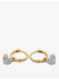 Monica Vinader lab-grown diamond huggie earrings heart charm - British product
