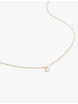 selfridges Monica Vinader Small Letter D 14ct Yellow-Gold Pendant Necklace- Buy online at McGrocer