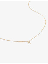selfridges Monica Vinader Small Letter K 14ct Yellow Gold Pendant Necklace- Buy online at McGrocer