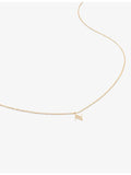 Monica Vinader letter N 14ct yellow-gold pendant necklace - British product