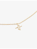 Monica Vinader 14ct yellow-gold letter X pendant necklace, UK version