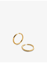 selfridges Monica Vinader Essential Click Large 18ct Gold-Plated Vermeil Sterling-Silver Hoop Earrings- Buy online at McGrocer