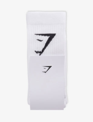 Gymshark Pack of Three Cotton-Blend Socks
