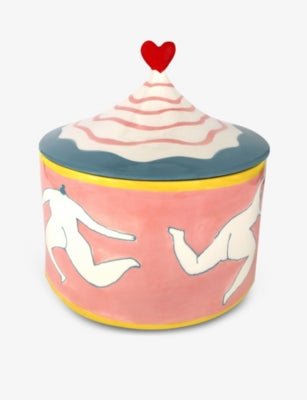 Laetitia Rouget ceramic storage jar hand-painted 23cm, UK version
