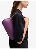 HUGO croc-embossed leather shoulder bag with logo plaque, imported from the UK