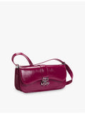 HUGO large faux-leather shoulder bag with logo plaque, imported from the UK