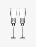 Waterford Copper Coast crystal flutes set of two, imported from the UK