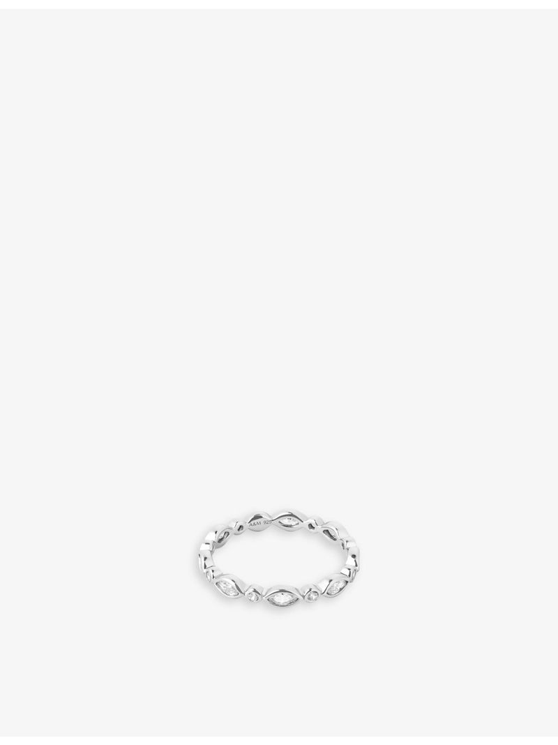Astrid & Miyu sterling silver Navette ring, imported from the UK