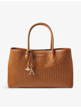 selfridges Aspinal of London London Logo-Print Leather Tote Bag- Buy online at McGrocer