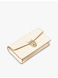 Aspinal of London Mayfair leather clutch with gold hardware, UK version