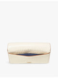 Aspinal of London Mayfair leather clutch with gold hardware, UK version