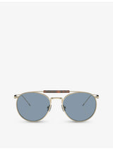 selfridges Brunello Cucinelli Sartorial Sunset Titanium Phantos Sunglasses- Buy online at McGrocer