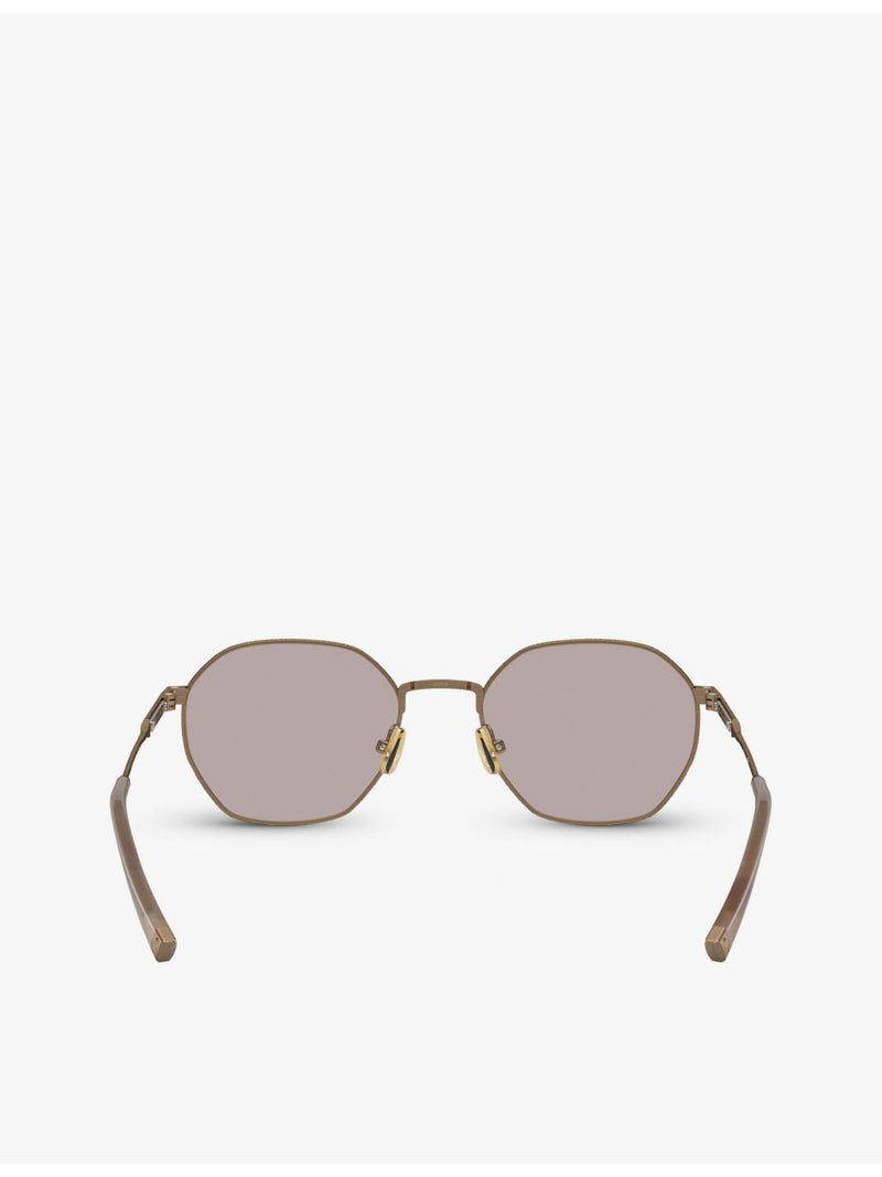 Brunello Cucinelli BC2003ST irregular-frame titanium sunglasses (British brand)