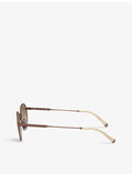 Brunello Cucinelli round-frame sunglasses in rose gold-plated titanium (British brand)