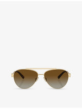 selfridges Tiffany & Co. TF3101B Pilot-Frame Steel Sunglasses- Buy online at McGrocer