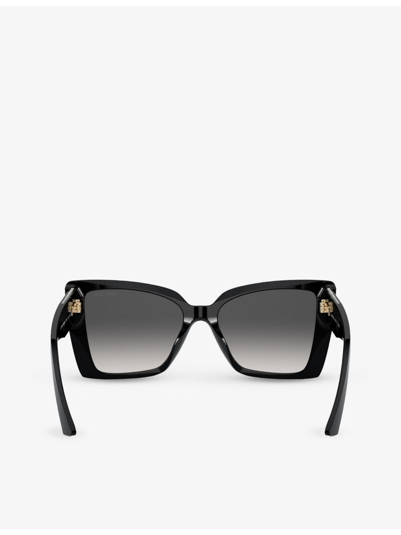 Jimmy Choo JC5001B square acetate sunglasses with stud details, UK version
