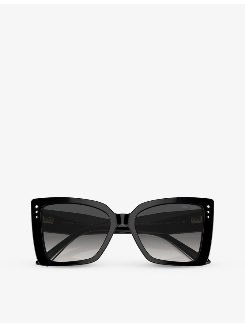 Jimmy Choo JC5001B square acetate sunglasses with stud details, UK version