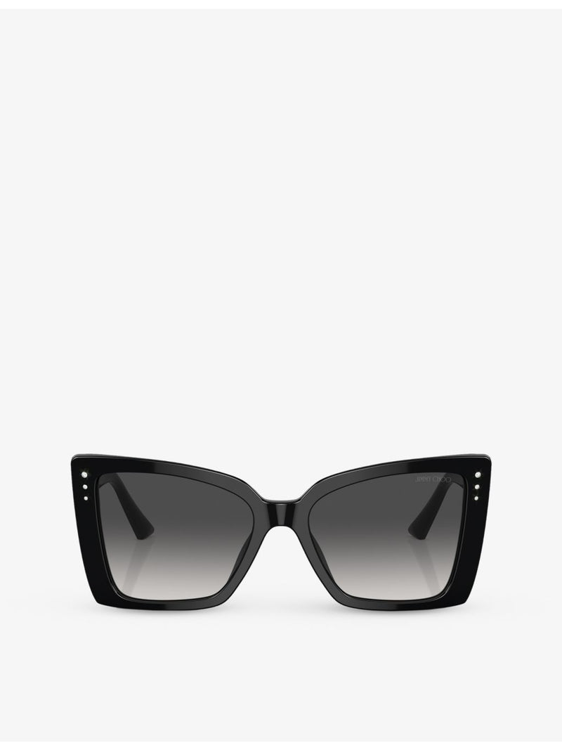 Jimmy Choo JC5001B square acetate sunglasses with stud details, UK version
