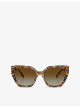 selfridges Swarovski Tortoiseshell Irregular-Frame Acetate Sunglasses- Buy online at McGrocer