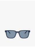 Oliver Peoples rectangle-frame acetate sunglasses, imported from the UK