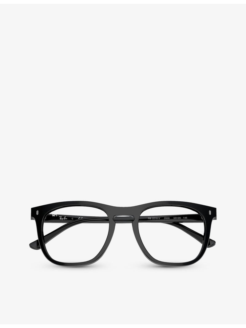 Ray-Ban RX2210V square-frame optical glasses 53mm lens - British product
