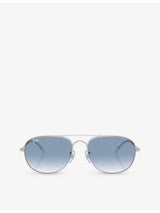selfridges Ray-Ban RB3735 Bain Bridge Pilot Metal Sunglasses- Buy online at McGrocer