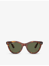 selfridges Ray-Ban RB2241 Wayfarer Way Round-Frame Propionate Sunglasses- Buy online at McGrocer