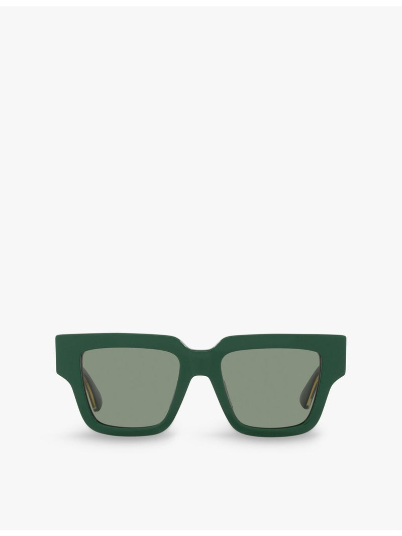 Bottega Veneta rectangle frame acetate sunglasses, UK version