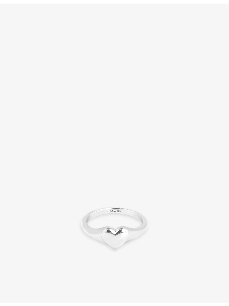 Astrid & Miyu heart signet ring 0.8cm, imported from the UK
