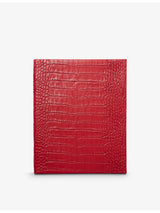 selfridges Smythson Mara Portobello Croc-effect Leather Notebook 21cm x 26cm- Buy online at McGrocer