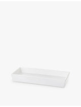 selfridges The White Company Morston Rectangular Stoneware Tray 10cm x 24cm- Buy online at McGrocer