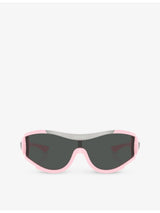 selfridges Versace VE4475 Shield-Frame Acetate Sunglasses- Buy online at McGrocer