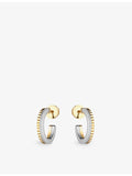 Boucheron 18ct gold hoop earrings with 0.24ct diamonds, imported from the UK