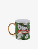 Seletti fine porcelain mug with roses and gold trim 10cm - British product