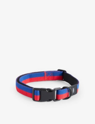 HAY stripe flat dog collar adjustable 35-55cm - British product