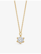 selfridges Astley Clarke Interstellar Solitaire 14ct Yellow Gold 0.25ct Lab-Grown Diamond Pendant Necklace 16-Inch Chain- Buy online at McGrocer