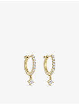 selfridges Astley Clarke Interstellar 14ct Yellow Gold 0.19ct Lab-Grown Diamond Drop Earrings- Buy online at McGrocer