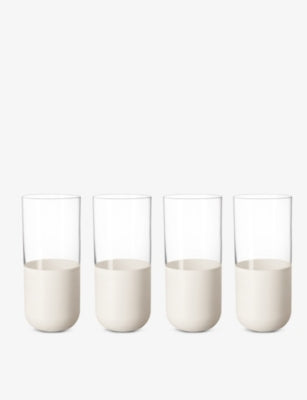 Villeroy & Boch Manufacture Rock Blanc crystal tumblers, set of four (British brand)